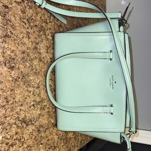 Kate Spade Green Satchel with Silver Hardware